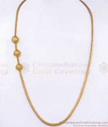 Latest Thin Gold Plated Mugappu Chain 3 Ball Design MCH1125 Latest Thin Gold Plated Mugappu Chain 3 Ball Design MCH1125