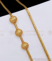 Traditional Gold Plated Mugappu Three Ball Side Pendant Design MCH1127