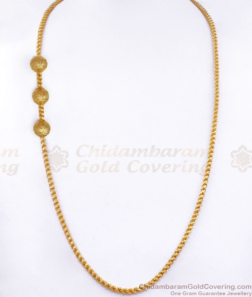 1 Gram Gold Mugappu Sarudu Chain For Married Women MCH1128