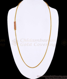 36 Inches Extra Long Ad Ruby Stone Spiral Design Gold Mugappu Shop Online MCH1132-XLG