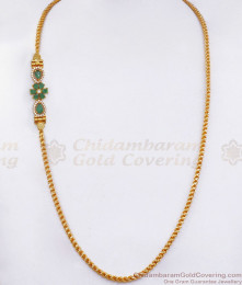 New Fashion Gold Plated Mugappu Chain Emerald Stone MCH1137 New Fashion Gold Plated Mugappu Chain Emerald Stone MCH1137