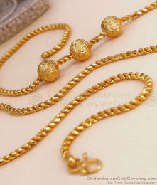 Daily Wear 1 Gram Plain Gold Ball Mugappu Imitation Jewelry MCH1146 Daily Wear 1 Gram Plain Gold Ball Mugappu Imitation Jewelry MCH1146