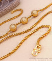 Traditional Plain Side Pendant Gold Mugappu Chain Shop Online MCH1149