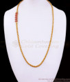 5 Petal Gold Plated Mugappu Chain Ruby Stone Pattern MCH1168