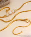 30 Inch Long Gold Imitation Mugappu White Stone Floral Collections MCH1169-LG