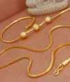 30 Inches Long Gold Plated Mugappu Chain Ball Design Daily Wear MCH1177-LG