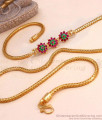 30 Inch Long Beautiful Floral Gold Plated Mugappu Thali Chain Shop Online MCH1194-LG