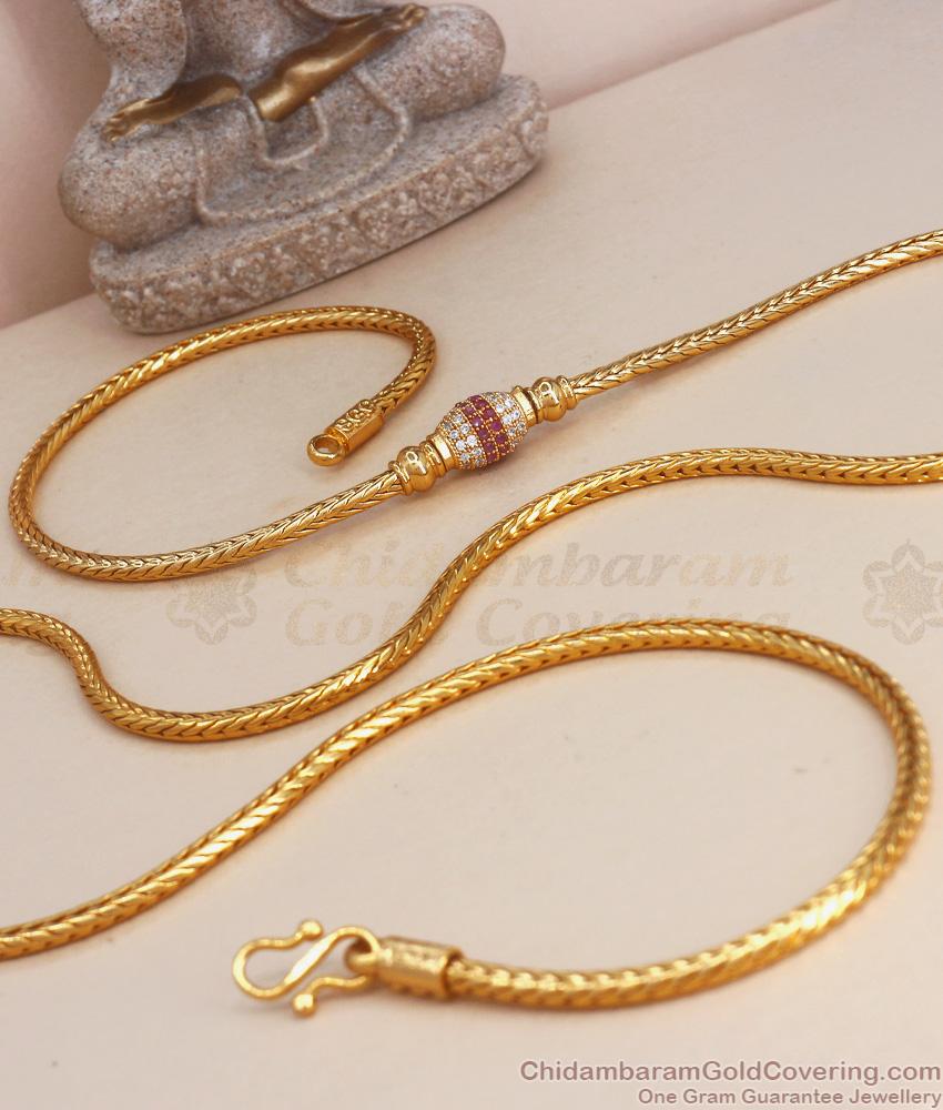 30 Inch Long Gold Plated Mugappu Womens Fashion Collections MCH1213