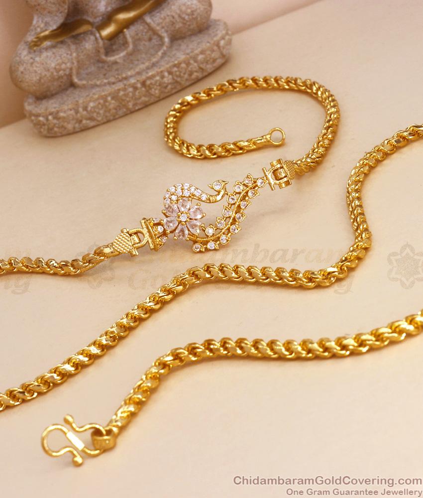 Traditional Gold Plated Mugappu Peacock Design Daily Wear Collections MCH1214 Traditional Gold Plated Mugappu Peacock Design Daily Wear Collections MCH1214