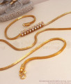 Spiral Ruby White Stone Gold Mugappu Thali Chain Shop Online MCH1234