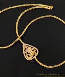 White Stone Peacock Mugappu Chain for Married Women MCH124