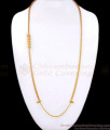 30 Inch Long Attractive White Stone Gold plated Mugappu Multi Heart Designs MCH1240-LG
