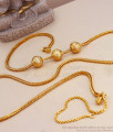30 Inch Long Plain Gold Mugappu Chain Ball Designs Shop Online MCH1241-LG