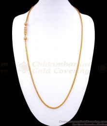 30 Inch Long 1 Gram Gold Mugappu Thali Chain Spiral White Stone Designs MCH1248-Lg 30 Inch Long 1 Gram Gold Mugappu Thali Chain Spiral White Stone Designs MCH1248-Lg
