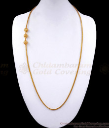 30 Inch Long 1 Gram Gold Side Pendant Plain Ball Mopu Chain Collections MCH1250-LG 30 Inch Long 1 Gram Gold Side Pendant Plain Ball Mopu Chain Collections MCH1250-LG