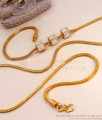 30 Inch Long Full White Stone Designer Gold Mugappu Chain Shop Online MCH1251-LG
