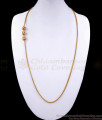 30 Inch Long Ruby White Stone 1 Micro Gold Mugappu Chain For Daily Use MCH1253-LG