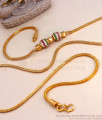 Artistic Gold Imitation Mopu Chain Multi Stone Ball Designs Thali Collections MCH1269