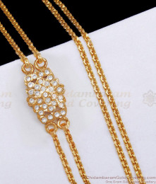 Real Impon Panchaloha Mugappu Thali Chain 2 Line Pattern MCH1274