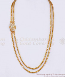 Real Impon Panchaloha Mugappu Thali Chain 2 Line Pattern MCH1274