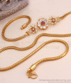 Beautiful Cz Stone Gold Plated Mugappu Thali Chain Shop Online MCH1279