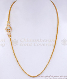 New Ad White Stone Gold Mugappu Side Pendant Chains Shop Online MCH1291