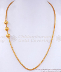 Plain One Gram Gold Mugappu Ball Design Side Pendant MCH1310 Plain One Gram Gold Mugappu Ball Design Side Pendant MCH1310