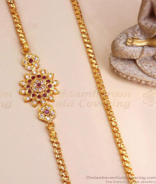 Premium Impon Gold Mugappu Chain Floral Design MCH1312