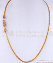 Stunning Ruby White Stone Gold Thali Chain Handmade Jewelry MCH1316 Stunning Ruby White Stone Gold Thali Chain Handmade Jewelry MCH1316