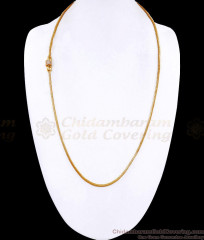 30 Inch Long Simple Daily Use Gold Thali Chain White Stone Mugappu MCH1338-Lg