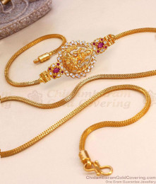 22K Gold Mugappu Lakshmi Design Thali Chain MCH1342 22K Gold Mugappu Lakshmi Design Thali Chain MCH1342
