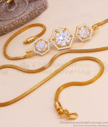 South Indian Gold Mugappu Chain Actress Designs MCH1344