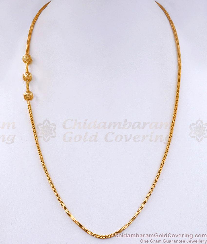 Plain Ball Mugappu 1 Gram Gold Guarantee Jewellery MCH1410 Plain Ball Mugappu 1 Gram Gold Guarantee Jewellery MCH1410