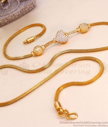 Stylish Heart Shaped American Diamond Mugappu Party Wear Design MCH1430 Stylish Heart Shaped American Diamond Mugappu Party Wear Design MCH1430