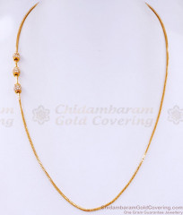 Pure Gold Tone Ball Mugappu Thin Chain Design Online MCH1457 Pure Gold Tone Ball Mugappu Thin Chain Design Online MCH1457