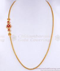 Latest Gold Plated Modern Mugappu Designs With Ruby Stone MCH1459 Latest Gold Plated Modern Mugappu Designs With Ruby Stone MCH1459