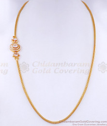 Premium Gold Plated White Stone Mugappu Chain Shop Online MCH1467 Premium Gold Plated White Stone Mugappu Chain Shop Online MCH1467