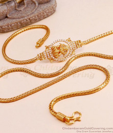 High Quality One Gram Gold Lakshmi Mugappu With Stone MCH1473