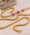 One Gram Gold Thali Chain With Leaf Design Side Pendant For Women MCH1523