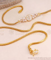 Beautiful Floral Diamond Mugappu With Gold Plated Chain MCH1555 Beautiful Floral Diamond Mugappu With Gold Plated Chain MCH1555