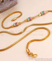 Traditional One Gram Gold Stone Mugappu Chain For Married Women MCH1564 Traditional One Gram Gold Stone Mugappu Chain For Married Women MCH1564