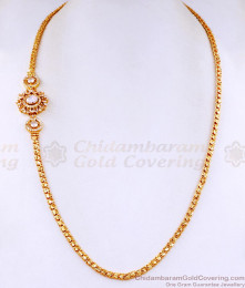Attractive White Stone Mugappu Thali Chain Designs MCH1580 Attractive White Stone Mugappu Thali Chain Designs MCH1580