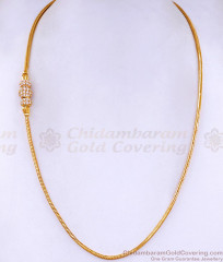 Full White Stone Ball Mugappu Chain Gold Side Pendant Design MCH1583 Full White Stone Ball Mugappu Chain Gold Side Pendant Design MCH1583