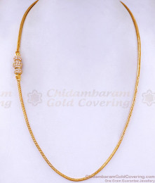 Full White Stone Ball Mugappu Chain Gold Side Pendant Design MCH1583 Full White Stone Ball Mugappu Chain Gold Side Pendant Design MCH1583