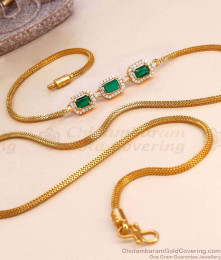 Light Weight Gold Plated Fancy Mugappu Chain For Married Women MCH1604