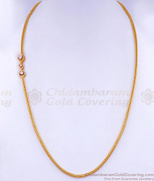 Stylish American Diamond Mugappu Design Gold Thali Chain MCH1606