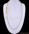 30 Inch Long 22Kt Gold Plated Three Ball Side Pendant Thali Chain MCH1618-Lg 30 Inch Long 22Kt Gold Plated Three Ball Side Pendant Thali Chain MCH1618-Lg