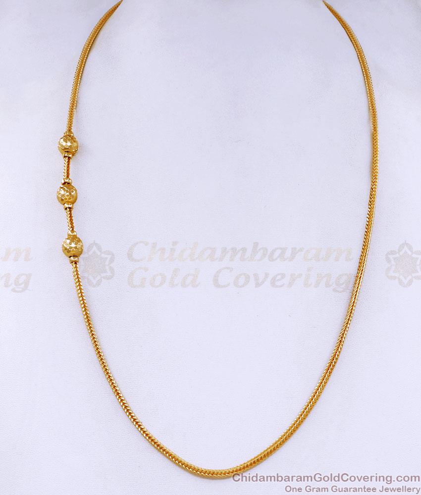 Buy 22Kt Gold Plated Three Ball Side Pendant Thali Chain MCH1618 Buy 22Kt Gold Plated Three Ball Side Pendant Thali Chain MCH1618