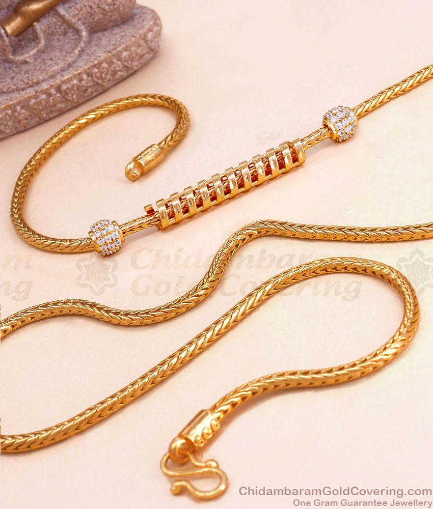 Trendy White Stone Ball Spiral Gold Mugappu Collection For Women MCH1620 Trendy White Stone Ball Spiral Gold Mugappu Collection For Women MCH1620