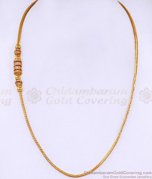 New Model Ruby White Stone Fancy Mugappu Chain For Women MCH1630